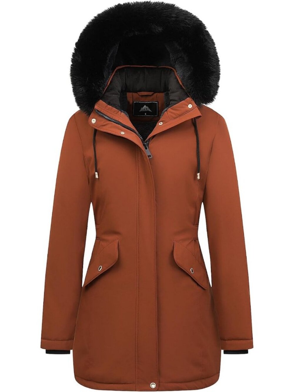 Cozy Women's Long Winter Down Coat, Thick Fleece Lined Puffer Jacket, Warm